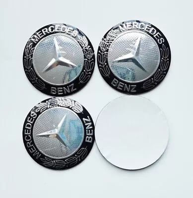 4X Black Center Cap Stickers Fit For Mercedes-Benz Rim Hub Emblems 56.5mm • $16