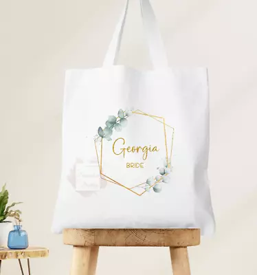 £7.25 • Buy Personalised Bride Tote Bag Bridal Party Gifts Wedding Day Bride To Be Gifts Bag