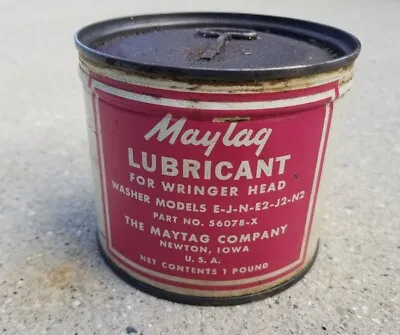 Vintage Nos Unused Key Wind Maytag Lubricant For Wringer Washer Heads Tin Can • $29.99