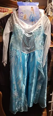 Disney Frozen ELSA Girls CHILDS Costume M 7-8 Includes DRESS TIARA & WIG • $23.90