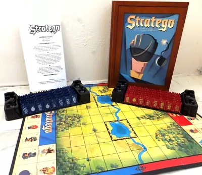 Stratego Classic Game Vintage Collection Wooden Book Box Bookshelf Ed. Complete • $22.99