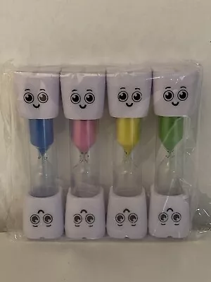 2 Minute Toothbrush Sand Timer For Kids -Set Of 4 Blue Pink Yellow And Green • $12