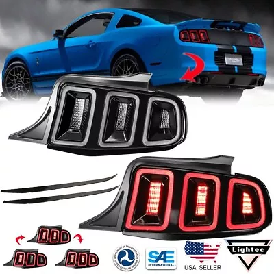 For 2010-2014 Ford Mustang LED Tail Lights Rear Lamp Sequential Turn Signal Pair • $399.99