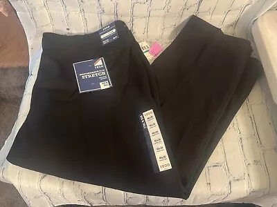 Mens IZOD Big & Tall Pants 46x30 Black Sport Flex Performance Plus NWT • $29.99