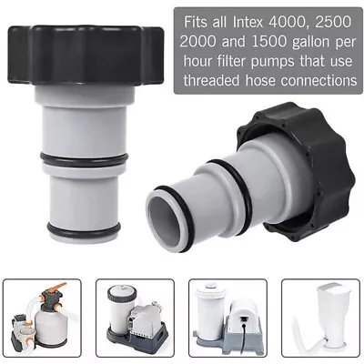 2pcs Hose Adapter Kit For Intex Fit ARU Threaded Connection Pumps Pool Parts NEW • $12.09