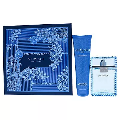 Versace Eau Fraiche For Man 2 Piece Set Eau De Toilette 3.4 Oz & Shower Gel 5 Oz • $89.90