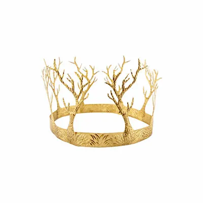 Gold Woodland Crown Ladies Roman Toga Party Fancy Dress Accesosry Tiara • £5.99