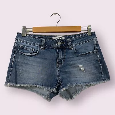 Pink Victoria’s Secret Denim Cut Off Shorts Size 4 Cheeky Distressed Summer Chic • $9.99