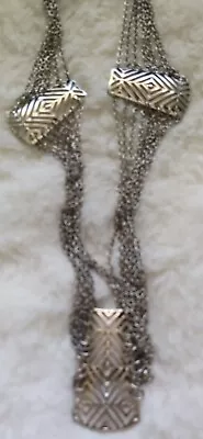 Vintage Metal 8 Strand Bib Style Necklace 20  • $9.95