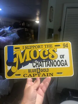 1994 UT Chattanooga Mocs Blue Gold Captain Booster License Plate College • $14.99