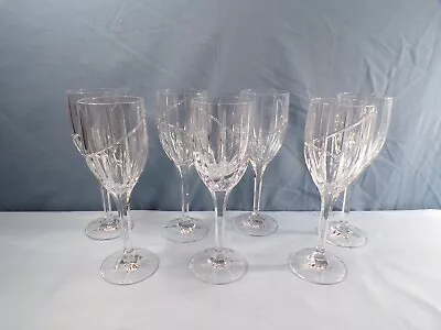 Set Of 7 Mikasa Crystal Uptown Water Goblets 9  Tall • $49.99