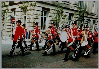 Military Photograph Queens Lancashire Regiment Band Conductor Leading Drummers • £3.50