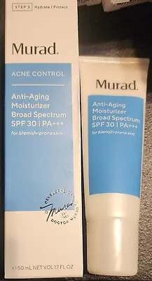 Murad Acne Control Anti Aging Moisturizer Broad Spectrum SPF 30 PA+++  1.7  50ml • $30