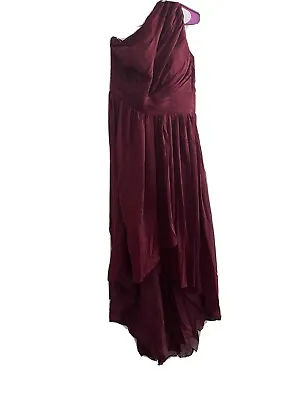 One Shoulder High Low Chiffon Dress • $5