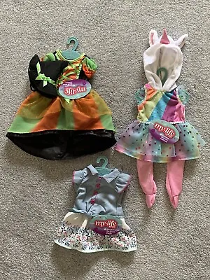 NEW Lot Of 3 My Life As Clothing 18  Doll Tie-Front  OutfitUnicorn & Witch. • $18