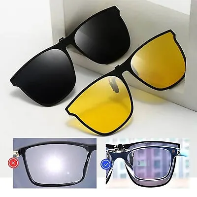 $12.99 • Buy UV400 Polarized Clip-on Sunglasses Lenses Reversible Sunglasses For Cycling Driv