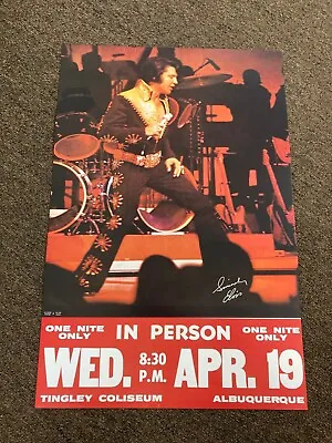 Elvis Presley 1972 Albuquerque New Mexic Handbill Cardstock Concert Poster 12x18 • $8.99