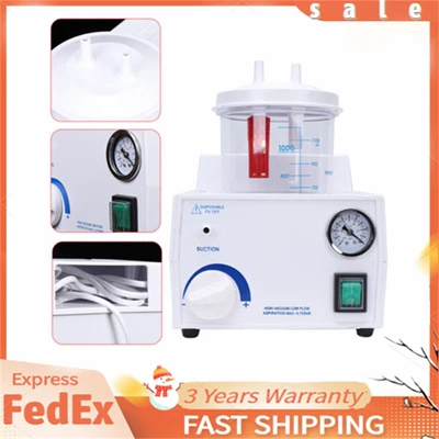 $137.75 • Buy Medical Vacuum Aspirator Machine Portable Dental Phlegm Suction Unit Emergency