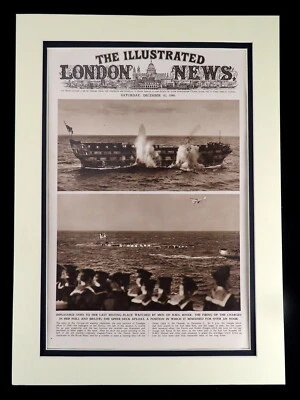 £44 • Buy 1949 Vintage Print Royal Navy HMS Implacable Sinking Battle Of Trafalgar Ship 
