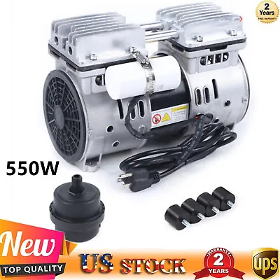 550W Oil Free Micro Piston Compressor Electric Motor Industrial Vacuum Pump • $106.40