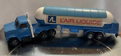 Majorette L’air Liquide Air Gas Tanker Semi Truck 1980s Toy Vintage Diecast Blue • $9.95