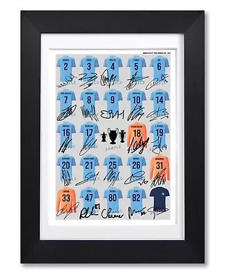 Manchester City Treble Winners 2023 Team Squad Signed Poster Print Photo Haaland • £14.99