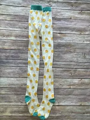 Matilda Jane Sz 12 Perfectly Paired White With Yellow Polka Dot Tights B19 • $14.99