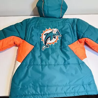 Rbk Reebok Miami Dolphins Coat Men's XL Throwback Logo • $55.99