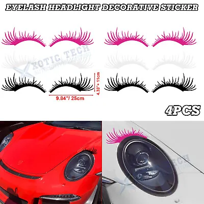 Eyelashes Decal For Headlight Fog Light Fake Sticker For Porsche VW Beetle Fiat • $9.98