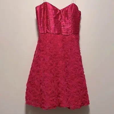 Aidan Mattox Pink Silk Tulle Satin Dress Size 12 Prom/Formal/Wedding/Cocktail • $65