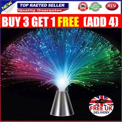 £5.90 • Buy LED Multi Colour Changing Fibre Optic Fountain Night Light Lamp Christmas Decor