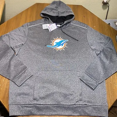 NFL Miami Dolphins Hoodie Sweatshirt 2XL Mens Gray Team Apparel • $24.99