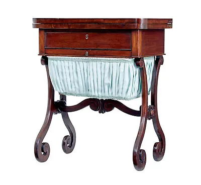 Early Victorian Mahogany Sewing Table • $1875.48