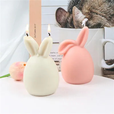 Easter Egg Bunny Silicone Candle Mold 3D Rabbit Soap Resin DIY Making Mould US • $7.85