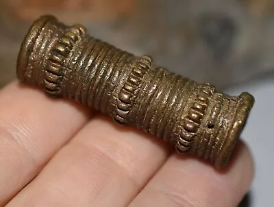 Antique Tribal Wodaabe Women Brass Hair Metal Bead Burkina Faso African Trade • $22