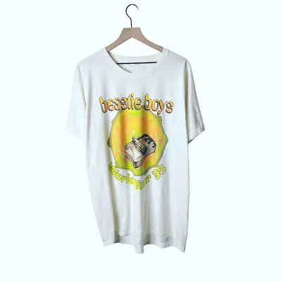 Beastie Boys Vintage 1998 Hello Nasty World Tour *2side Shirt White Cotton Tee • $27.99