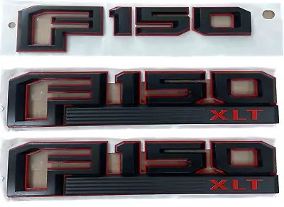 NEW OEM 15-20 Ford F-150 XLT Sport Package Emblem Badge SET BLACK/RED Package 3 • $74.70