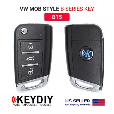 KEYDIY KD Car Flip Key Remote Key VW MQB Type B-Series 3 Buttons B15 For KD-X2 • $14.95