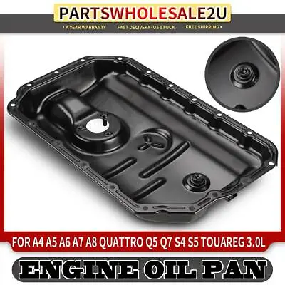 Lower Engine Oil Pan Sump For Audi A4 Quattro A5 A6 A7 A8 Q5 Q7 S4 S5 VW Touareg • $42.99