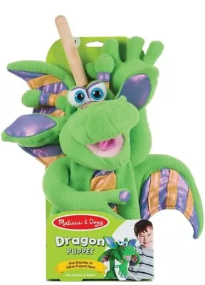 Melissa & Doug Smoulder The Dragon Hand Puppet Green No Rod • $18