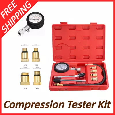 Petrol Engine Cylinder Compression Tester Kit For Automotive Motorcycle Tool Kit • $15.99