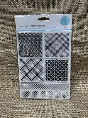 Martha Stewart Clear Pattern Stamps - Background Designs Set Of 6 New! • $6