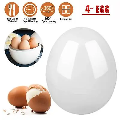 Safe &Harmless Microwave Egg Boiler Cooker Steamer Kitchen Cook Tool 4 Capacity • $12.48