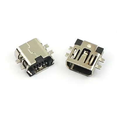 10Pcs Mini USB Connector AB 5 Pin Female SMT SMD 5P Panel Mount Socket  • $2.99