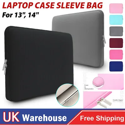 Laptop Sleeve Neoprene Cover Bag Case Pouch For MacBook Air Pro 13 13.3 14 Inch • £8.99