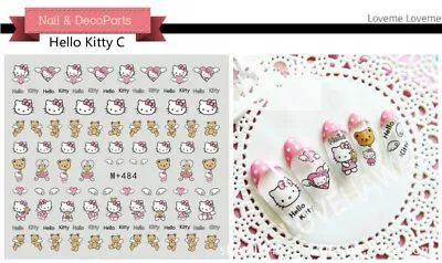 3D Nail Art Stickers Water Decals Cartoon Hello Kitty Set • $2.99