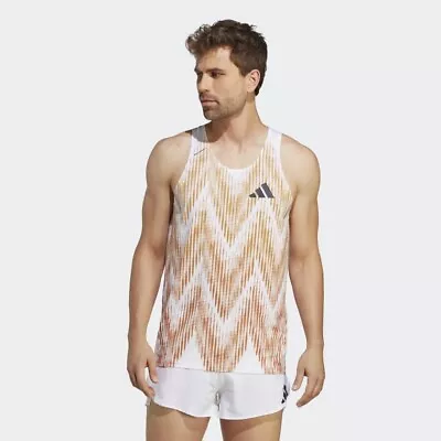 Adidas Pro Elite 2023 Singlet Grand Holloway White Gold Singlet Men’s XXL New • $150