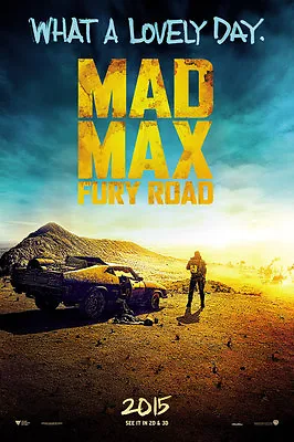 MAD MAX FURY ROAD MOVIE POSTER PRINT 36x24 HI RES 9 MIL PAPER • $39.95