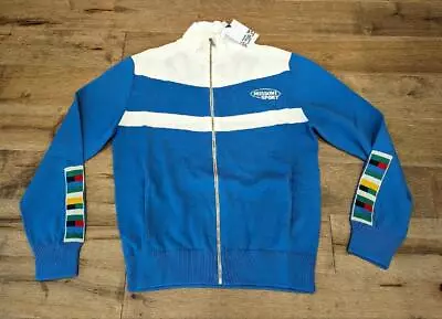 $880 Mens Missoni Logo Cotton Knit Track Jacket Blue/White XL • $299.99