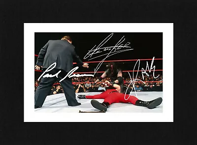 8X6 Mount PAUL BEARER KANE UNDERTAKER Signed PHOTO Print Ready To Frame WWE  • £7.49